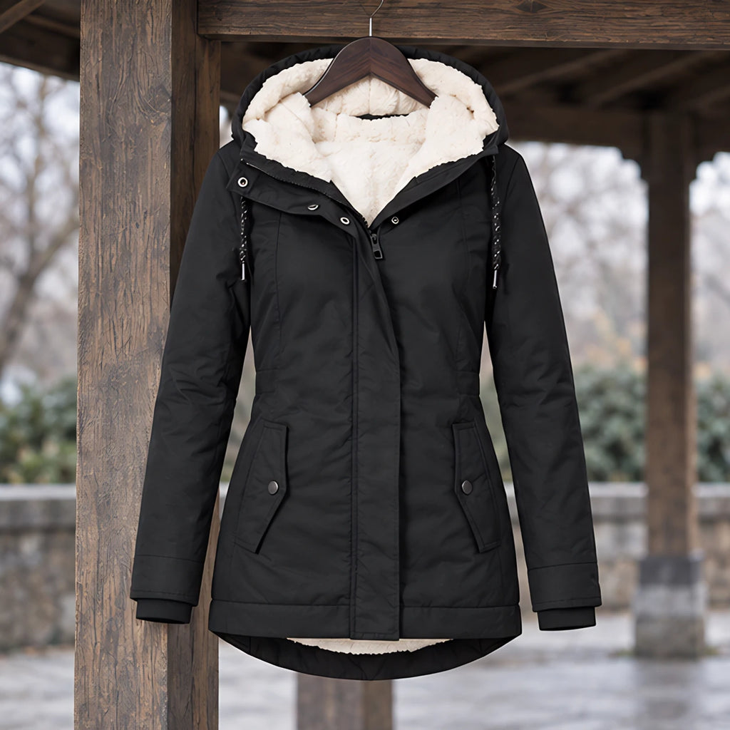 Rafaela Women's Sherpa Lined Parka - Black - ai-processed - Brondals - Image 3