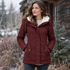 Rafaela Women's Sherpa Lined Parka - Red - Women's Clothing > Outerwear > Parkas - Brondals - Image 1
