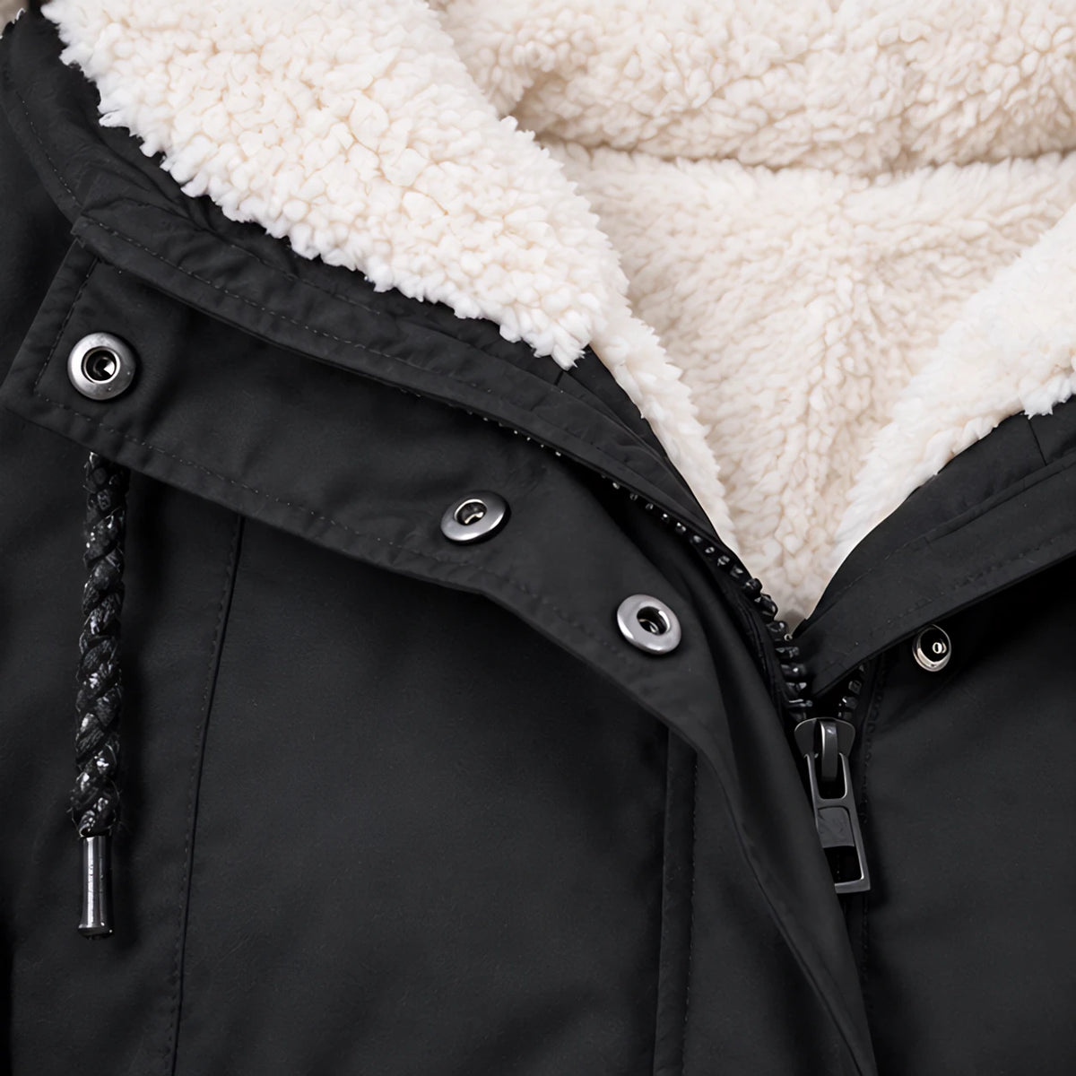 Rafaela Women's Sherpa Lined Parka - Black - relisted - Brondals - Image 4