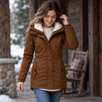 Rafaela Women's Sherpa Lined Parka - Brown - 23 sept - Brondals - Image 2