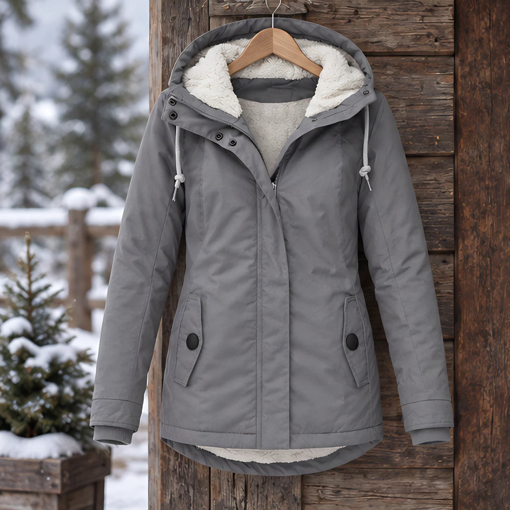 Rafaela Women's Sherpa Lined Parka - Gray - ai-processed - Brondals - Image 3