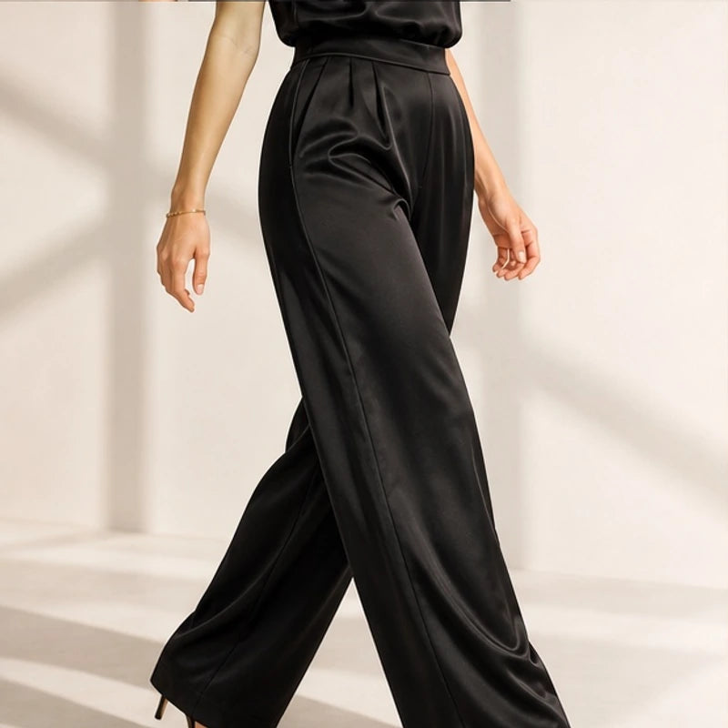 Raffaella High-Neck Sleeveless Wide-Leg Jumpsuit - Black - Women's Jumpsuit - Brondals - Image 3