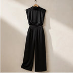 Raffaella High-Neck Sleeveless Wide-Leg Jumpsuit - Black - Women's Clothing > Jumpsuits > Wide-Leg Jumpsuits - Brondals - Image 1