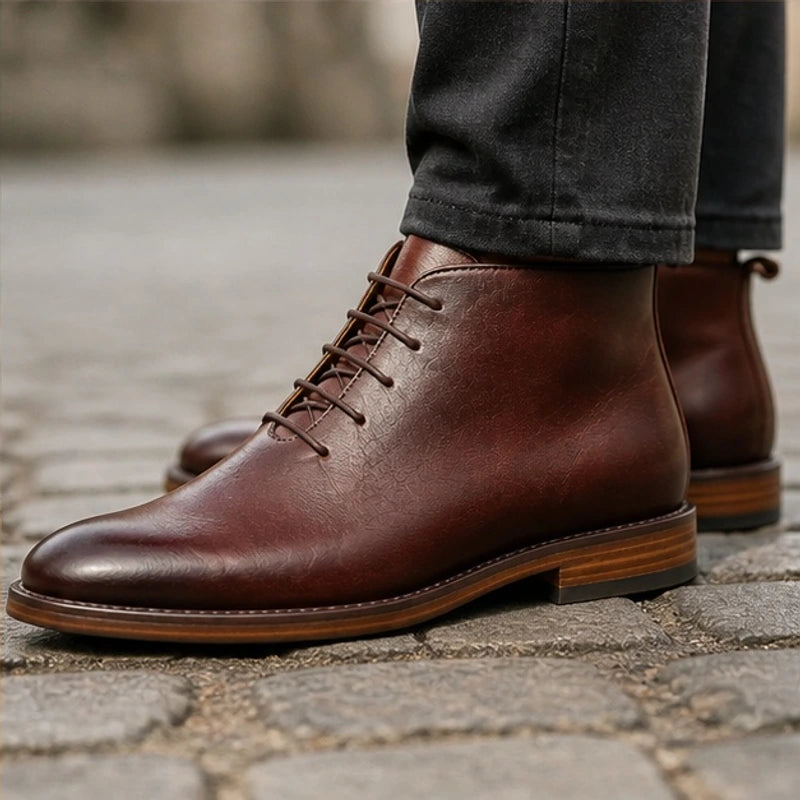 Raleigh Leather Ankle Boots - Brown - Department: Men - Brondals - Image 3