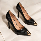 Renata Slim Stiletto Pointed-Toe Pumps - Jet - Footwear > Pumps > Platform Stiletto Pumps - Brondals - Image 1