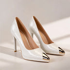 Renata Slim Stiletto Pointed-Toe Pumps - Bone - Footwear > Pumps > Platform Stiletto Pumps - Brondals - Image 1