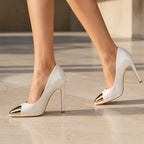Renata Slim Stiletto Pointed-Toe Pumps - Bone - Footwear > Pumps > Platform Stiletto Pumps - Brondals - Image 3
