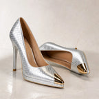 Renata Slim Stiletto Pointed-Toe Pumps - Sterling - Footwear > Pumps > Platform Stiletto Pumps - Brondals - Image 1