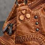 Rhiannon Boho Leather Handbag - Brown - shoulder bag - Brondals - Image 4