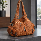 Rhiannon Boho Leather Handbag - Brown - handbag - Brondals - Image 3