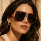 Rhodes Polarized Shades - Red Black - geometric frame - Brondals - Image 4