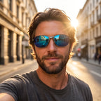 Ridgeline Polarized Sport Sunglasses - Blue - outdoor eyewear - Brondals - Image 6