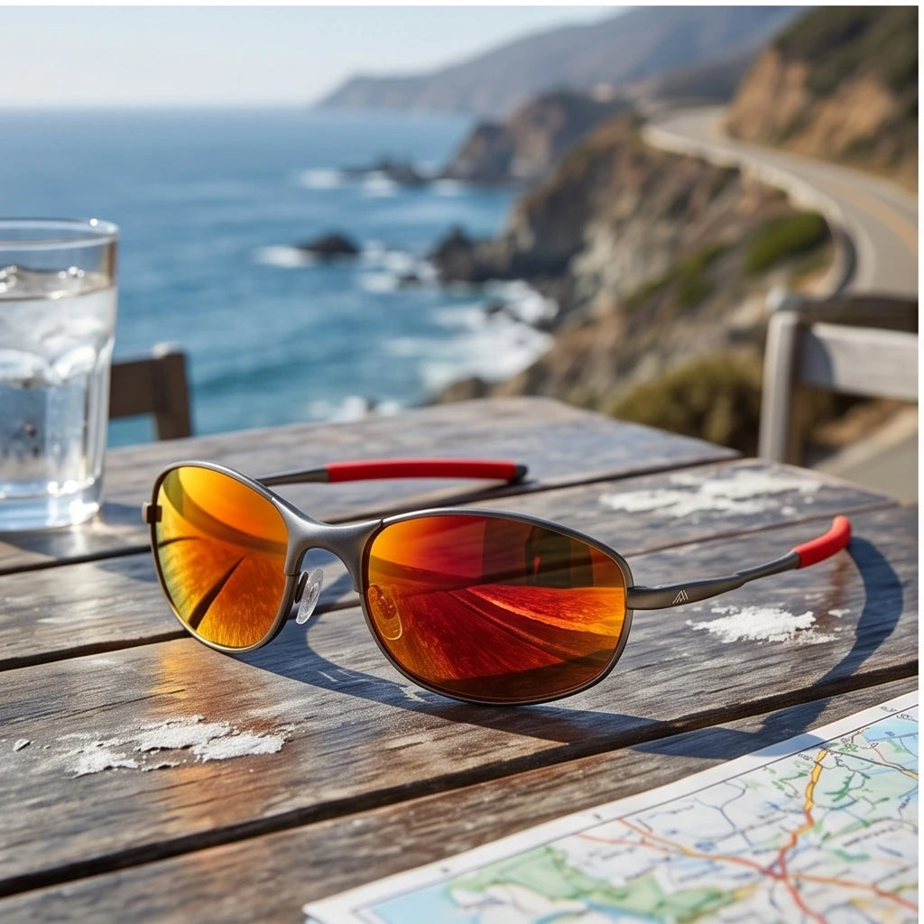 Ridgeline Polarized Sport Sunglasses - Red - uv400 sunglasses - Brondals - Image 4