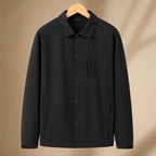 Ridley Structured Jacket - Black - Clothing > Outerwear > Structured Collared Button-Front Jacket - Brondals - Image 1