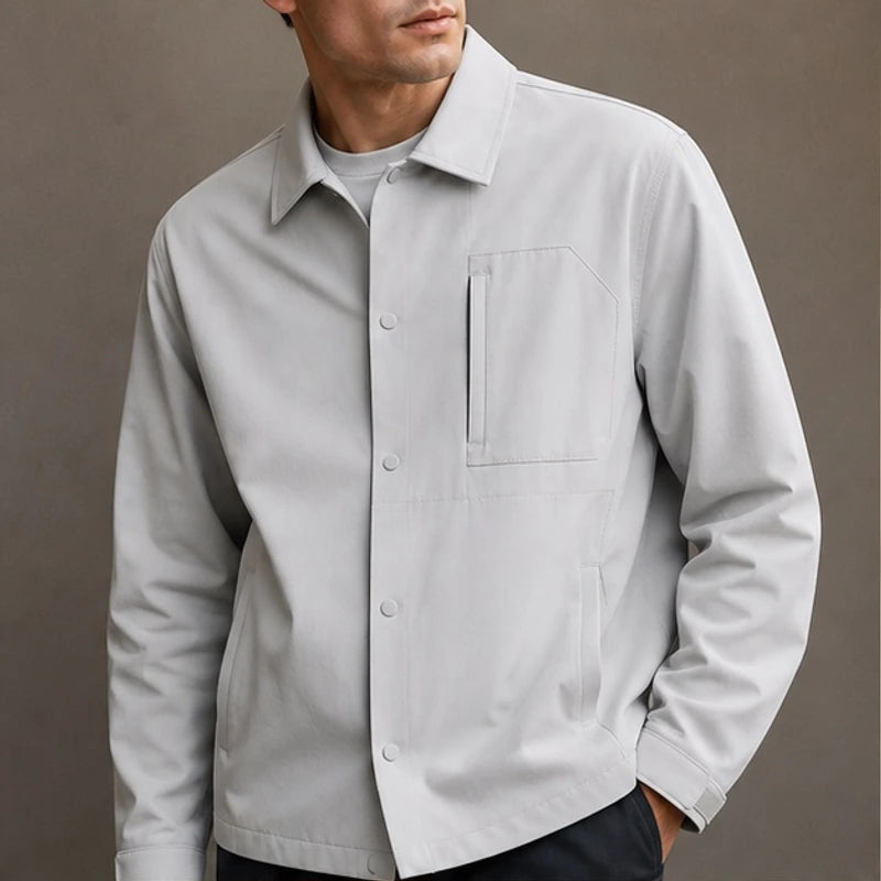 Ridley Structured Jacket - Off-White - Clothing > Outerwear > Structured Collared Button-Front Jacket - Brondals - Image 2