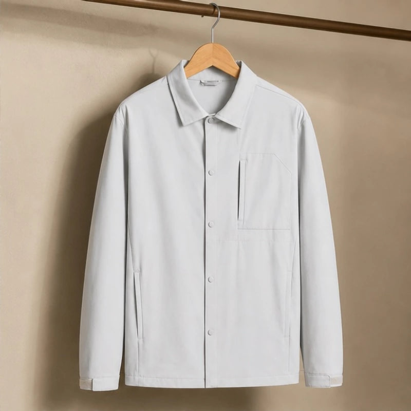 Ridley Structured Jacket - Off-White - Clothing > Outerwear > Structured Collared Button-Front Jacket - Brondals - Image 1