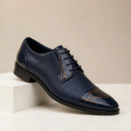 Rockwell Polished Oxford Dress Shoes - Blue - Men's Footwear > Oxford Dress Shoes - Brondals - Image 1