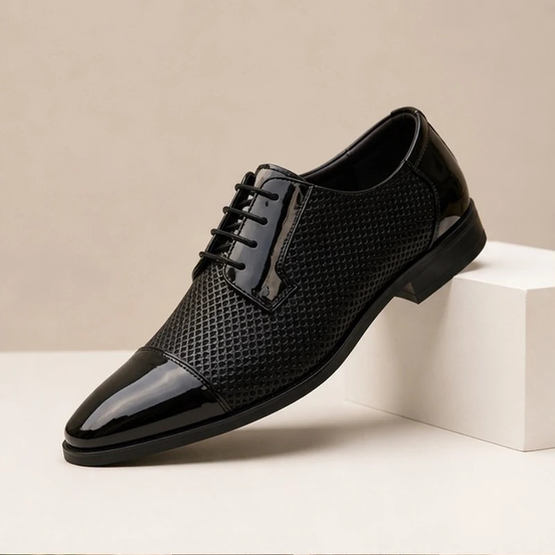 Rockwell Polished Oxford Dress Shoes - Black - Men's Footwear > Oxford Dress Shoes - Brondals - Image 1