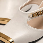 Rosalind Chain Block Heel - Pearl - women's heels - Brondals - Image 2