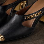 Rosalind Chain Block Heel - Noir - women's heels - Brondals - Image 2