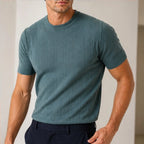 Roscoe Lightweight Textured Knit T-Shirt - Green - Men's Clothing > T-Shirts > Knit T-Shirts - Brondals - Image 5