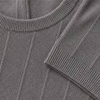 Roscoe Lightweight Textured Knit T-Shirt - Gray - Men's - Brondals - Image 2