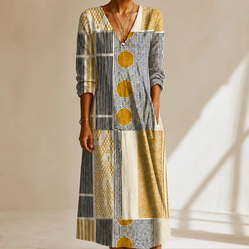 Rosetta Relaxed Patchwork Maxi Dress - Multicolor - Department: Women - Brondals - Image 3