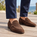 Royce Men's Suede Penny Loafers - Brown - Men's Footwear > Loafers > Penny Loafers - Brondals - Image 1