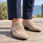 Royce Men's Suede Penny Loafers - Beige - Men's Footwear > Loafers > Penny Loafers - Brondals - Image 1