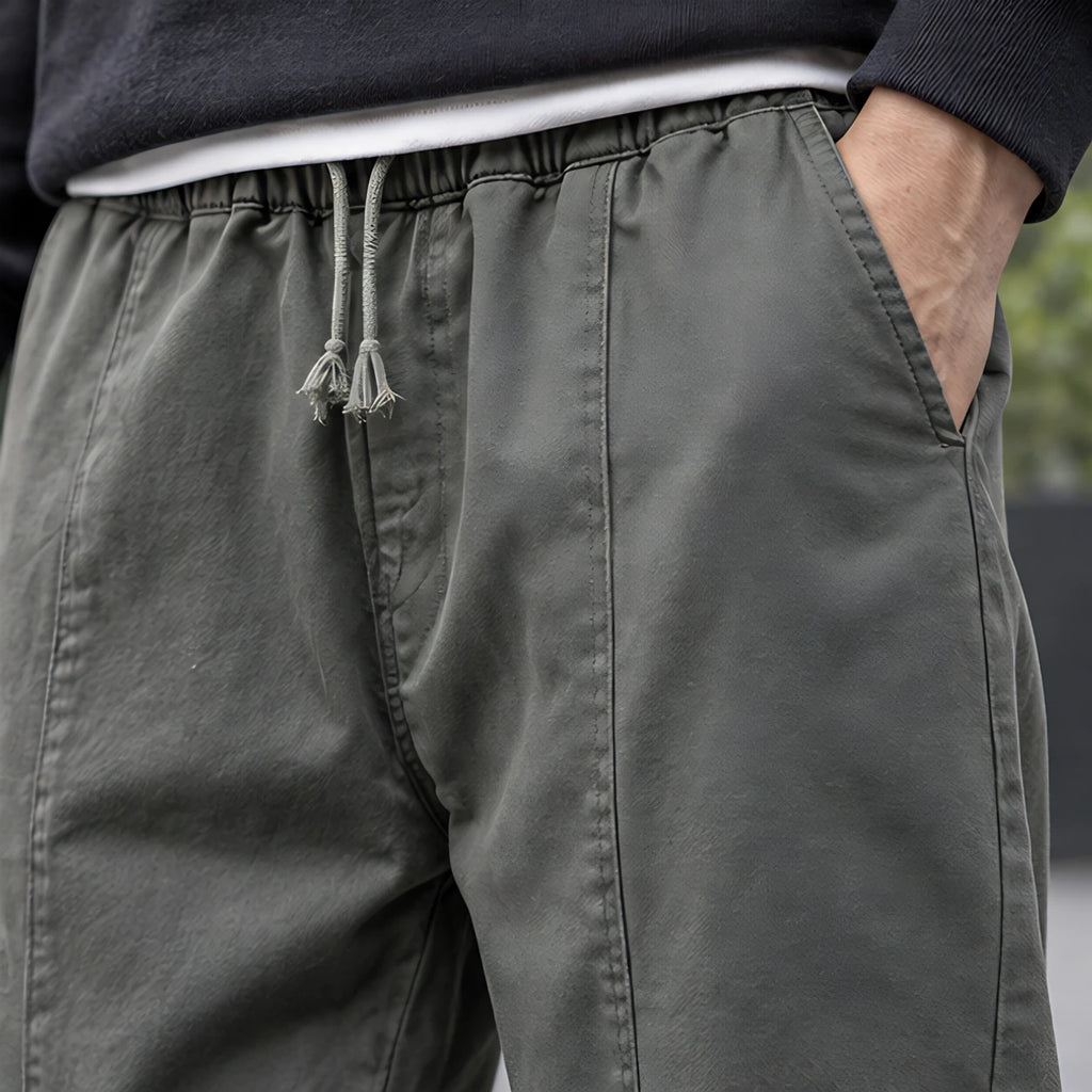 Saxon Men's Cuffed Tapered Jogger Pants - Olive - men's clothing - Brondals - Image 4