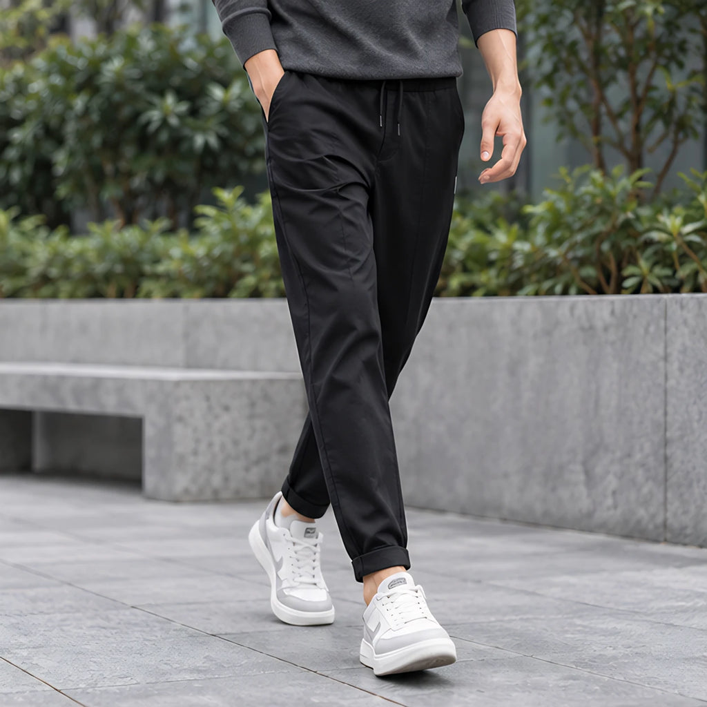 Saxon Men's Cuffed Tapered Jogger Pants - Black - Men's Clothing > Pants > Jogger Pants - Brondals - Image 2