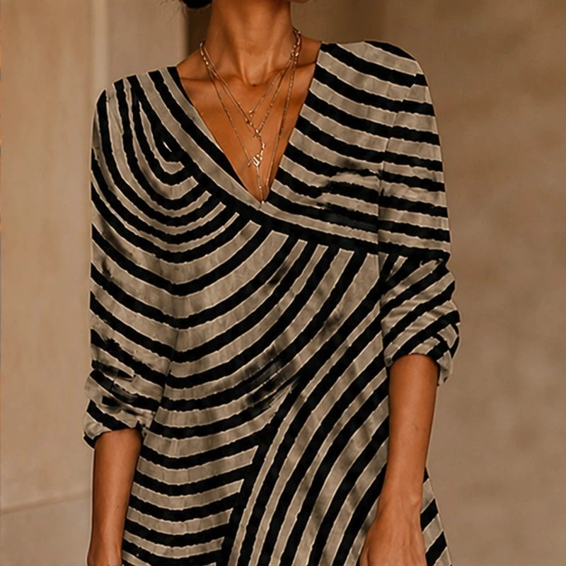 Serafina Abstract Midi Dress - Multicolor - Catalog Group: Clothing - Brondals - Image 2
