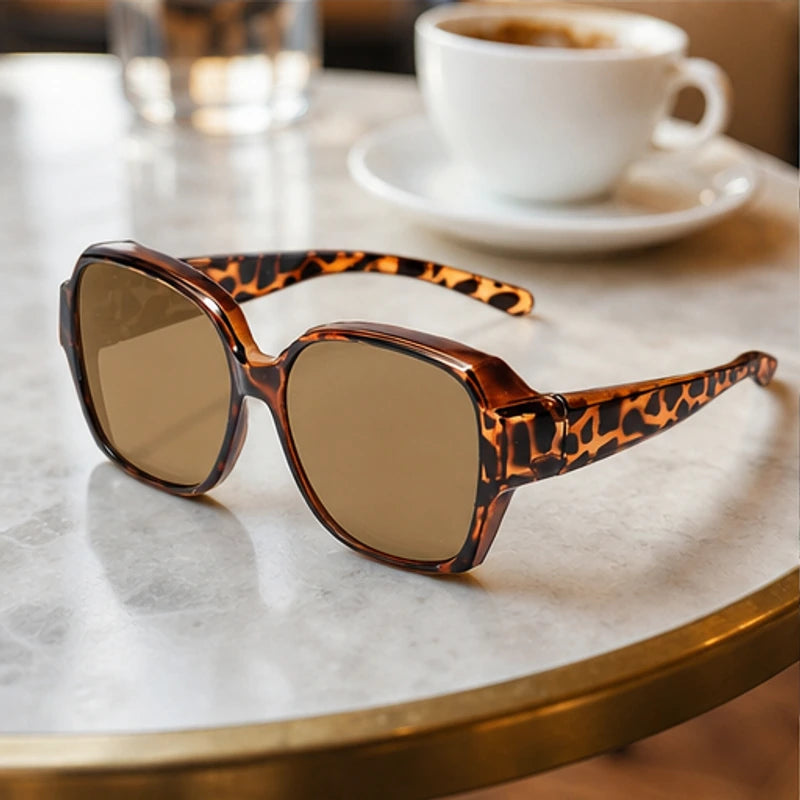 Auburn Catwalk Square Sunglasses - Tortoise - polarized sunglasses - Brondals - Image 4