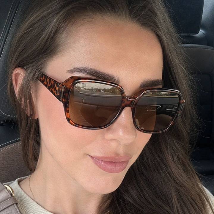 Auburn Catwalk Square Sunglasses - Tortoise - leopard print - Brondals - Image 5