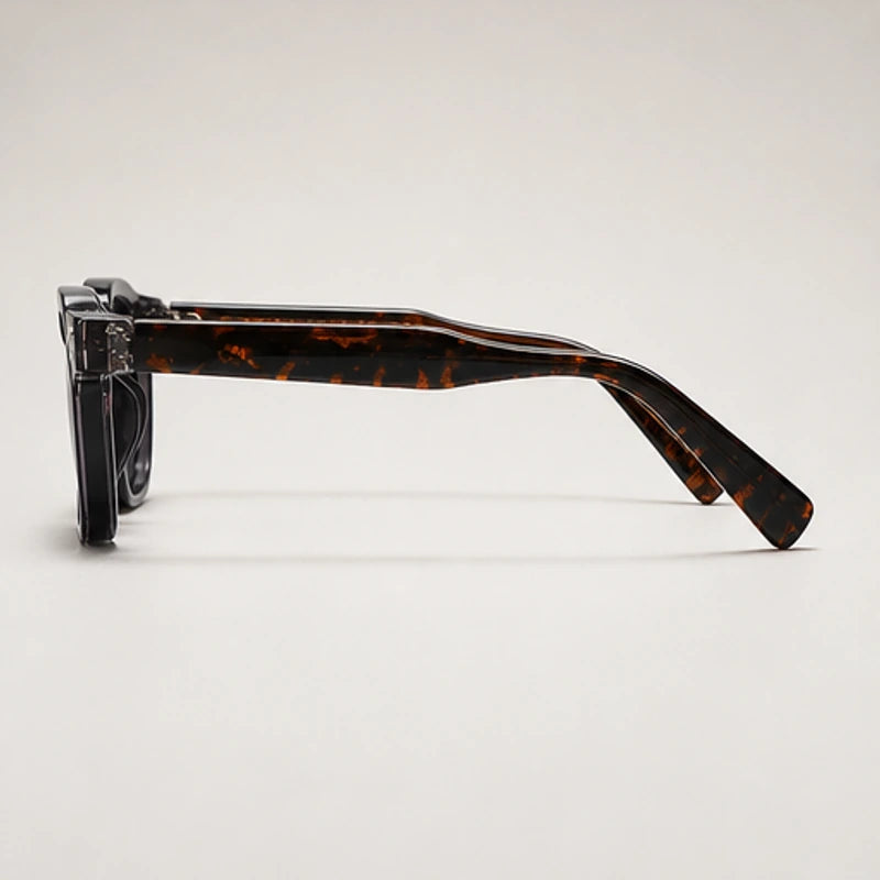 Mercer Rivet Square Sunglasses - Midnight Tortoise - rivet detail - Brondals - Image 3