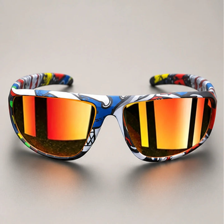 Trailcrest Performance Polarized Sunglasses - Graffiti Red - Sunglasses - Brondals - Image 1