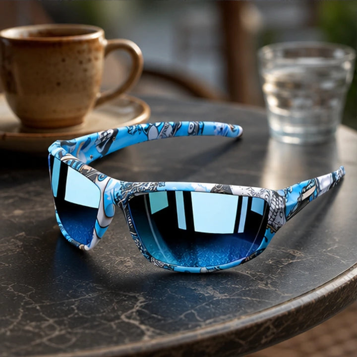 Trailcrest Performance Polarized Sunglasses - Comic Blue - performance sunglasses - Brondals - Image 4
