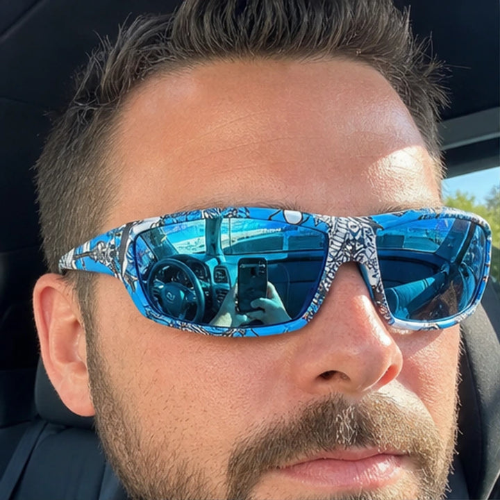 Trailcrest Performance Polarized Sunglasses - Comic Blue - uv protection - Brondals - Image 5