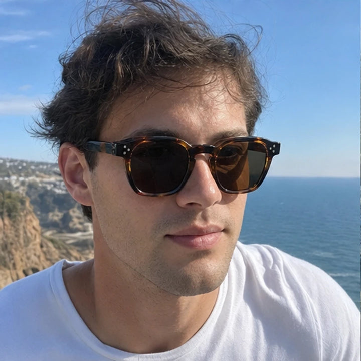 Mercer Rivet Square Sunglasses - Tortoise - lightweight frames - Brondals - Image 5