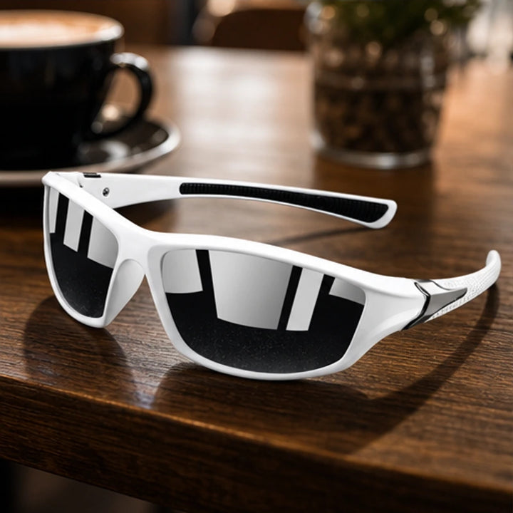 AeroRidge Sport Wrap Sunglasses - White - polarized lenses - Brondals - Image 4