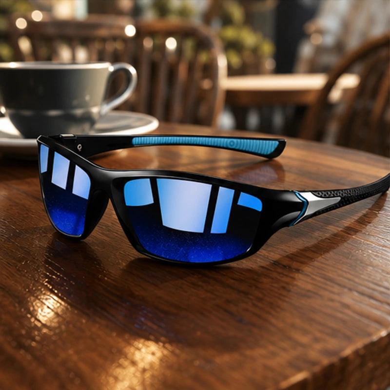 AeroRidge Sport Wrap Sunglasses - Blue - polarized lenses - Brondals - Image 4