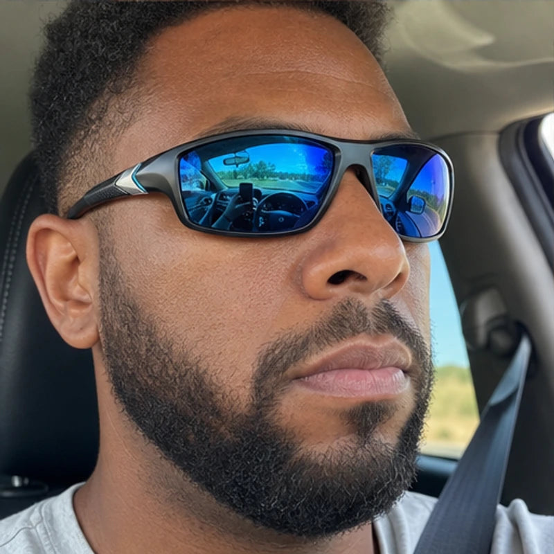 AeroRidge Sport Wrap Sunglasses - Blue - mirrored lenses - Brondals - Image 6
