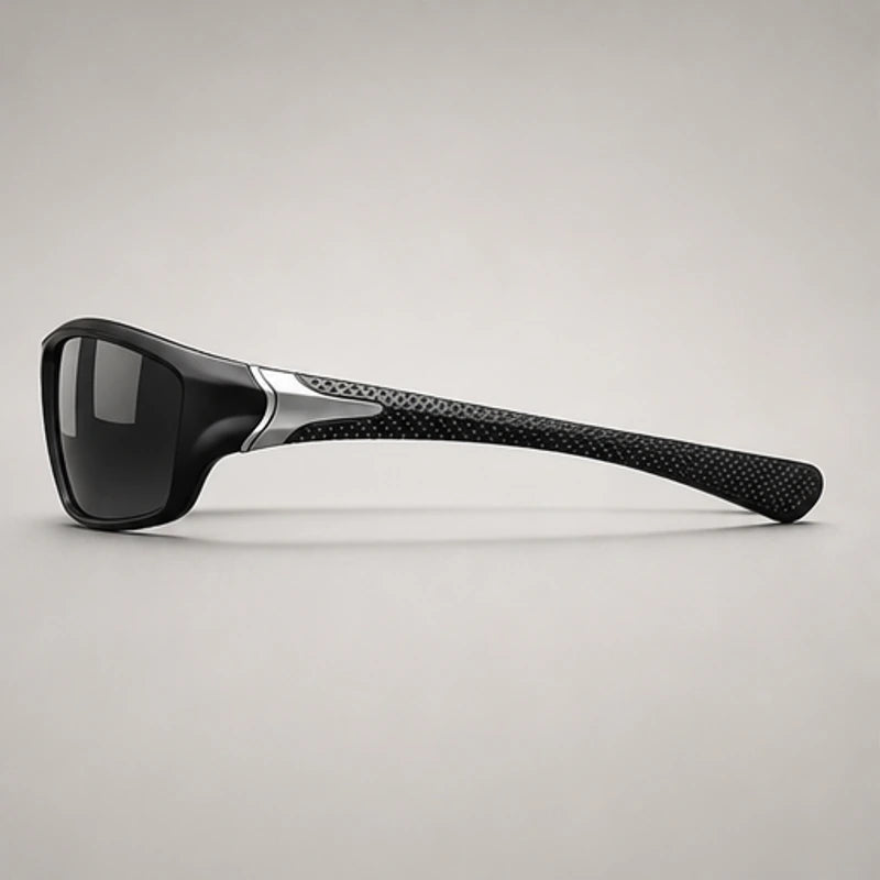 AeroRidge Sport Wrap Sunglasses - Black - wrap sunglasses - Brondals - Image 3