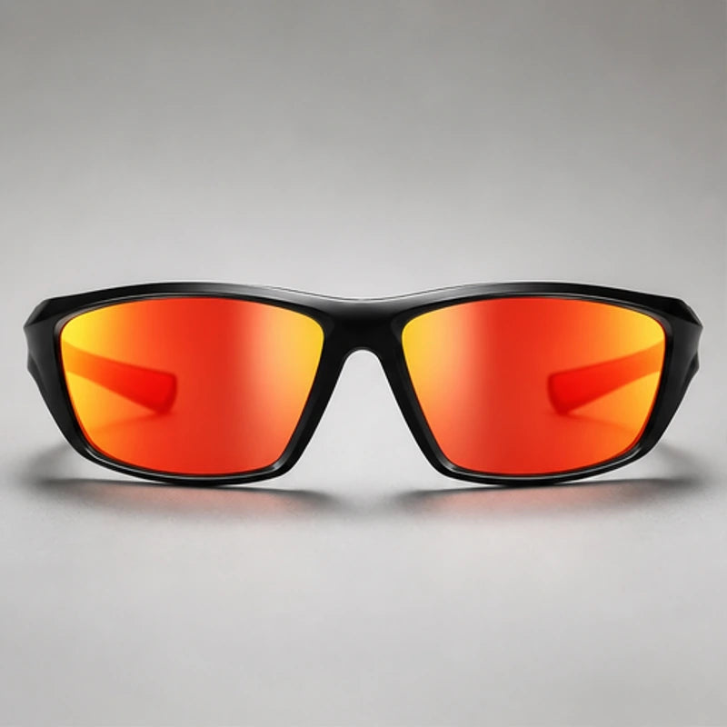 AeroRidge Sport Wrap Sunglasses - Red - Sunglasses - Brondals - Image 1