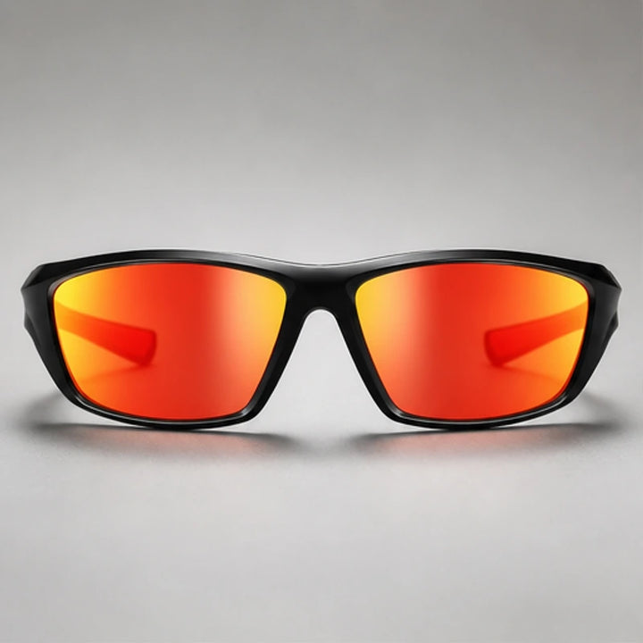 AeroRidge Sport Wrap Sunglasses - Red - Sunglasses - Brondals - Image 1