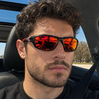 AeroRidge Sport Wrap Sunglasses - Red - uv protection - Brondals - Image 5