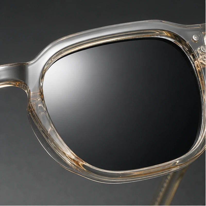 Mercer Rivet Square Sunglasses - Champagne Crystal - lightweight frames - Brondals - Image 5