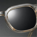 Mercer Rivet Square Sunglasses - Champagne Crystal - lightweight frames - Brondals - Image 5