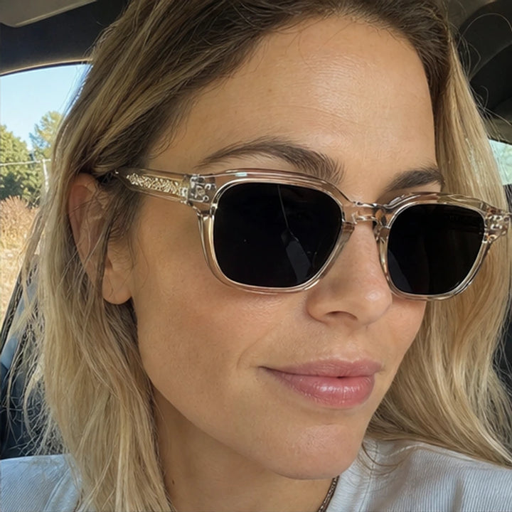 Mercer Rivet Square Sunglasses - Champagne Crystal - everyday eyewear - Brondals - Image 7