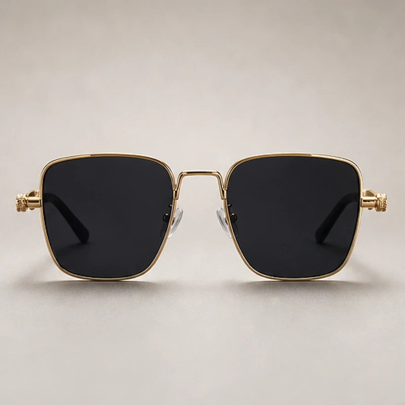 Sterling Edge Square Sunglasses - Gold - Sunglasses - Brondals - Image 1